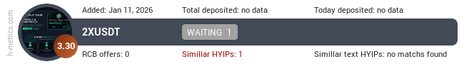 H-metrics.com widget for 2x-usdt.cc