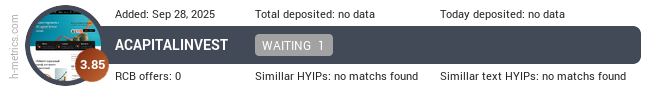 H-metrics.com widget for acapital-invest.com