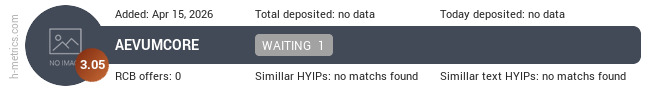 H-metrics.com widget for aevumcore.xyz