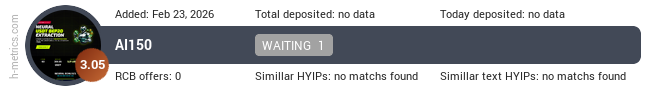 H-metrics.com widget for ai150.pro