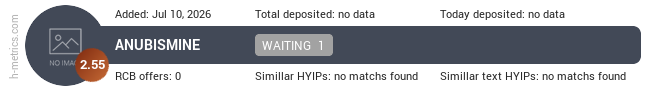 H-metrics.com widget for anubismine.top