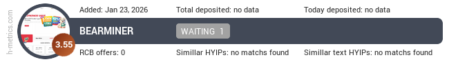 H-metrics.com widget for bearminer.site