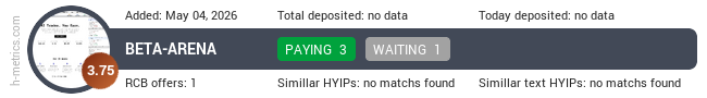 H-metrics.com widget for beta-arena.io
