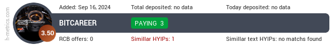H-metrics.com widget for bitcareer.expert