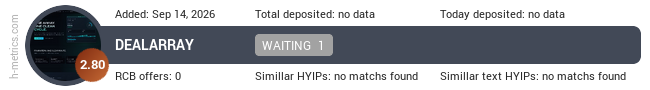 H-metrics.com widget for deal-array.tech