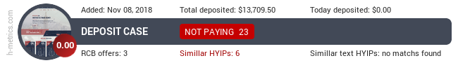 H-metrics.com widget for depositcase.biz