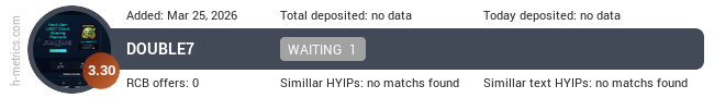 H-metrics.com widget for double7.xyz