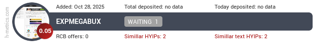 H-metrics.com widget for exp-megabux.online