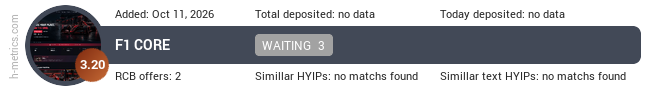 H-metrics.com widget for f1-core.com