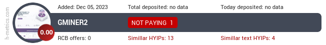 H-metrics.com widget for g-miner2.com