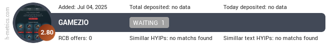 H-metrics.com widget for gamezio.site