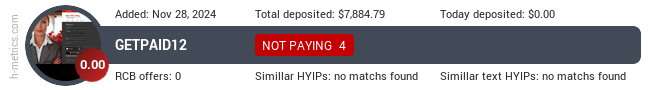 H-metrics.com widget for getpaid12.top