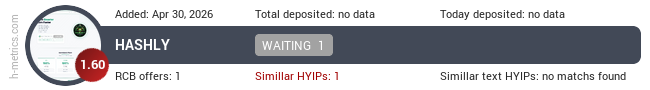 H-metrics.com widget for hashly.site