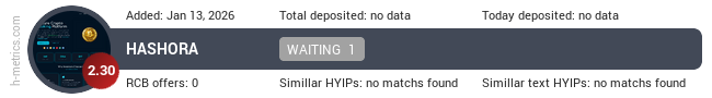 H-metrics.com widget for hashora.top