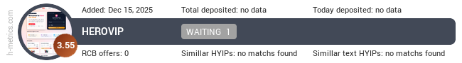 H-metrics.com widget for herovip.club