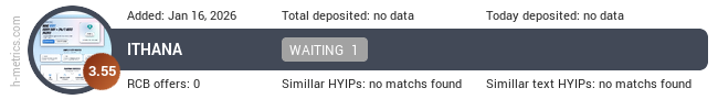 H-metrics.com widget for ithana.xyz