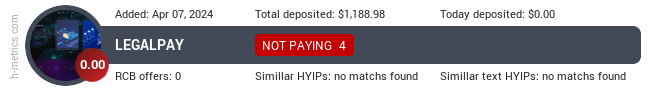 H-metrics.com widget for legalpay.online