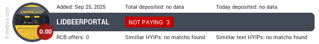 H-metrics.com widget for lidbeerportal.lat