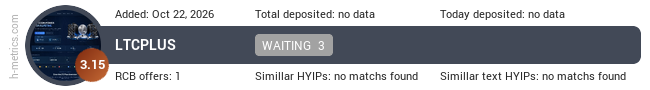 H-metrics.com widget for ltcplus.live