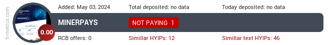 H-metrics.com widget for miner-pays.online