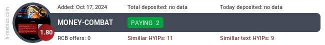 H-metrics.com widget for money-combat.xyz