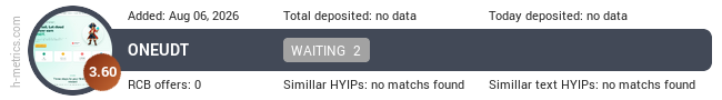 H-metrics.com widget for one-udt.top