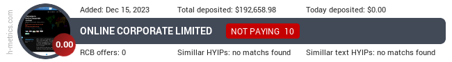 H-metrics.com widget for onlinecorp.limited