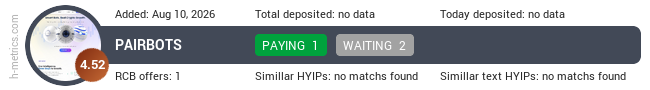 H-metrics.com widget for pairbots.net