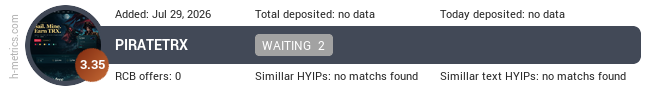 H-metrics.com widget for piratetrx.club