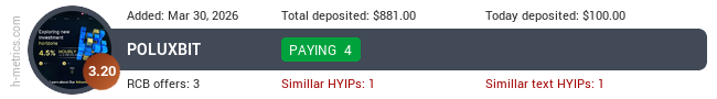 H-metrics.com widget for poluxbit.cc