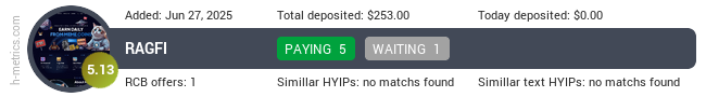 H-metrics.com widget for ragfi.io