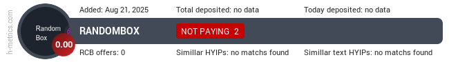 H-metrics.com widget for randombox.online