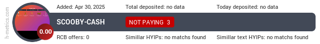 H-metrics.com widget for scooby-cash.site