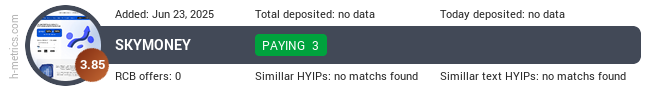 H-metrics.com widget for sky-money.cc