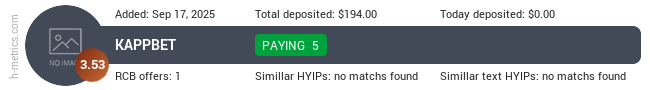 H-metrics.com widget for t.me-kappbetbot