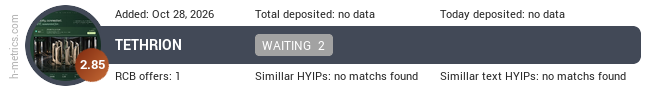 H-metrics.com widget for tethrion.xyz