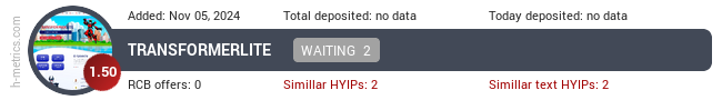 H-metrics.com widget for transformer-lite.pics