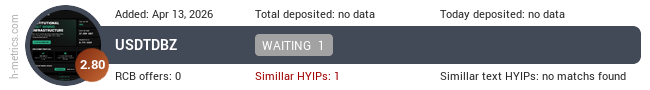 H-metrics.com widget for usdt-dbz.site