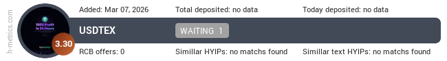 H-metrics.com widget for usdtex.site
