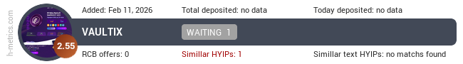 H-metrics.com widget for vaultix.site