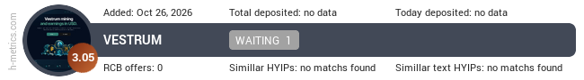 H-metrics.com widget for vestrum.buzz