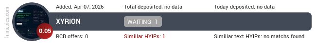 H-metrics.com widget for xyrion.site