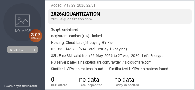 H-metrics.com widget for 2026-aiquantization.com