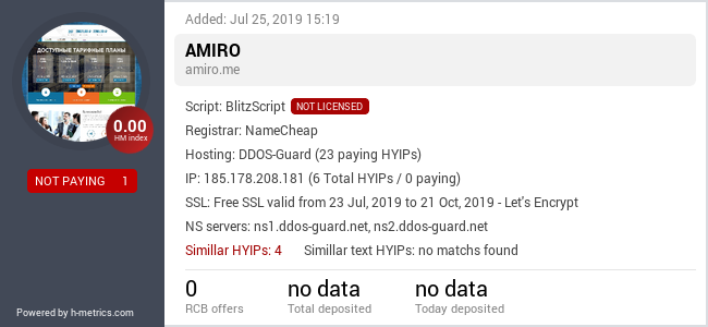 HYIPLogs.com widget for amiro.me