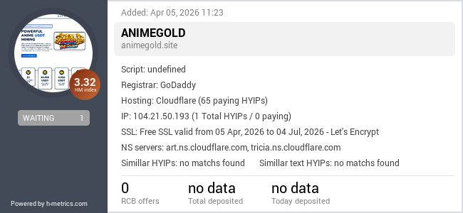H-metrics.com widget for animegold.site