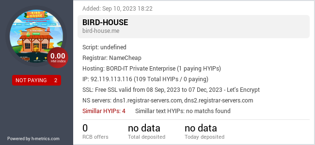 H-metrics.com widget for bird-house.me