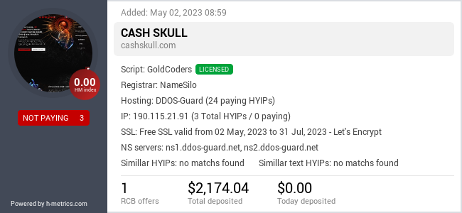 HYIPLogs.com widget for cashskull.com
