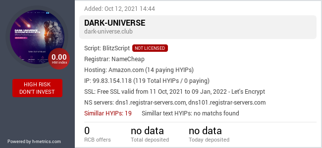 HYIPLogs.com widget for dark-universe.club