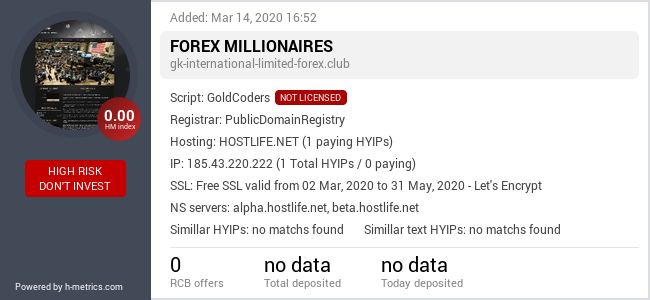 HYIPLogs.com widget for gk-international-limited-forex.club