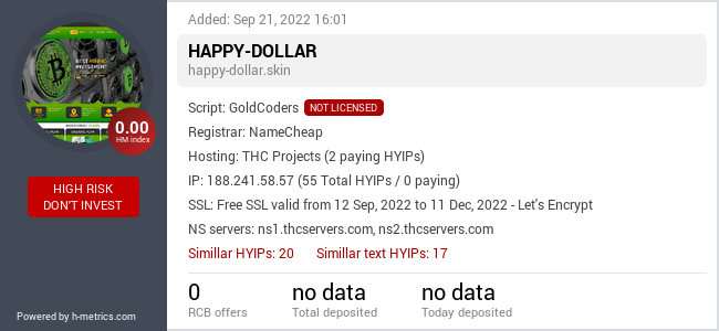 H-metrics.com widget for happy-dollar.skin